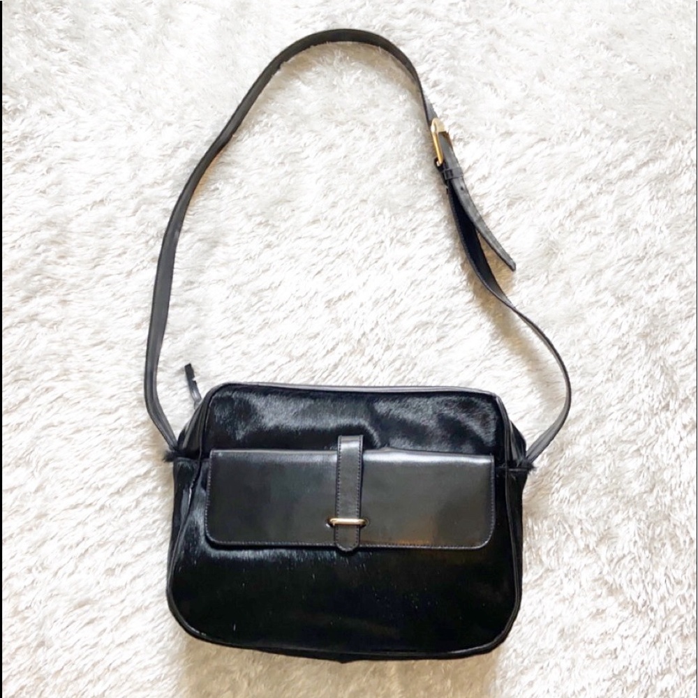Calf Hair and Genuine Leather Italian Bag